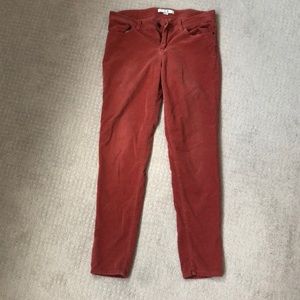 Burnt Orange Corduroy Skinny Pant